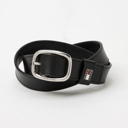 トミー ヒルフィガー TOMMY HILFIGER オーバルバックルバッファローベルト （ブラック） 6,600円