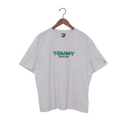 トミー ヒルフィガー TOMMY HILFIGER ロゴプリントショートスリーブTシャツ （ライトグレー）