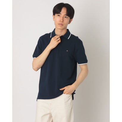 トミー ヒルフィガー TOMMY HILFIGER ピケアンダーカラーレギュラーポロ （ネイビー）