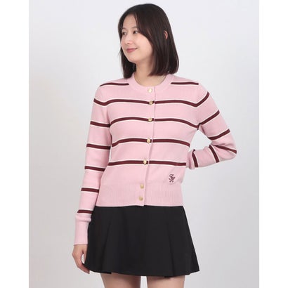 トミー ヒルフィガー TOMMY HILFIGER コットンフルニードルクルーネックカーディガン （ピンク）｜LOCOMALL（ロコンド公式ストア）