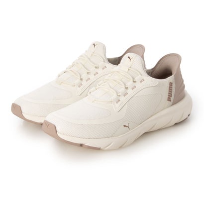 ピューマ PUMA OFTRIDE FLEX LACE EASE IN ALT WD（ソフトライドフレックスレースイーズインALT広広とした）バンジーレーススニーカー 311996 （ウォーム白いこと/ローズラテ） 靴-レディース靴
