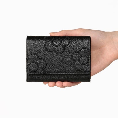 マリークワント MARY QUANT エンブロデイジーライン カードケース （ブラック）