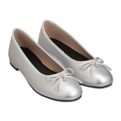 マリークワント MARY QUANT デイジーメタルバレエ シューズ（シルバー）
