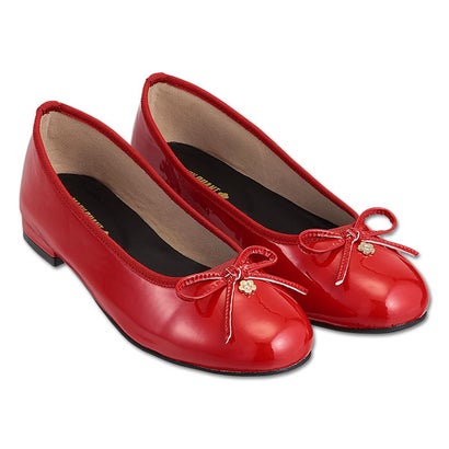 マリークワント MARY QUANT デイジーメタルバレエ シューズ（レッド）