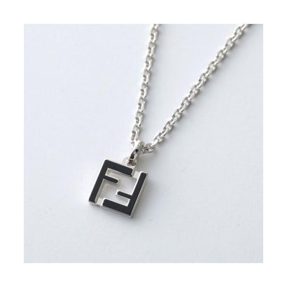 フェンディ FENDI FENDI ネックレス 7AK013 B09 FFロゴ ペンダント （F0VD1/PALLADIUM+BLACK）