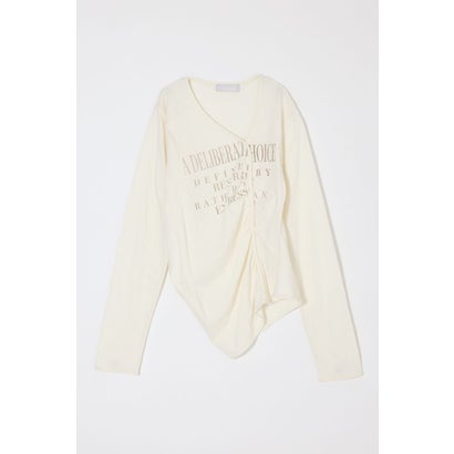 FRONT GATHER DOCKING L/S トップス O/WHT1
