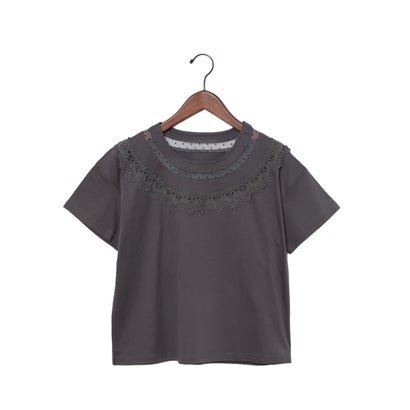 アンナニコラ Anna Nicola スピード競技うつり変わり半袖ティーシャツ （薄墨色） トップス-Tシャツ・カットソー