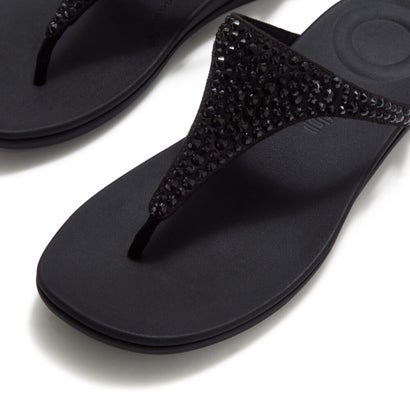 フィットフロップ fitflop SOLAY ミックスクリスタル トゥポスト サンダル （Black）