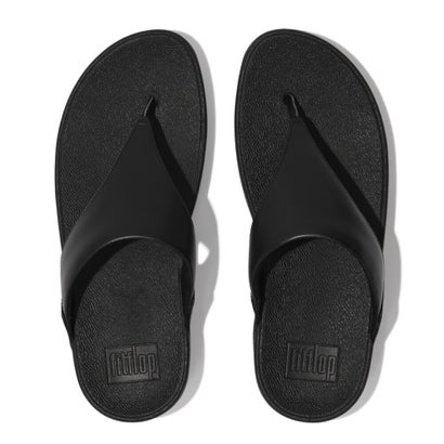 嵌まるフロップ fitflop LULU なめし革 トゥポスト （Black） レディース靴-サンダル-靴