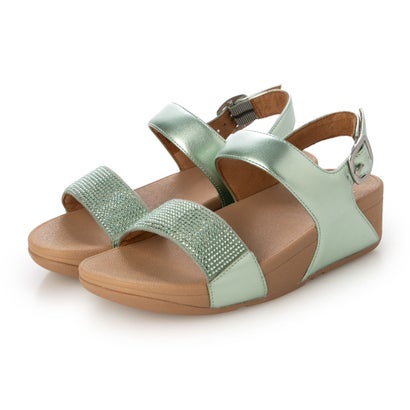 フィットフロップ fitflop LULU クリスタル エンベリッシュド バックストラップ サンダル （Metallic Frosted Sage）