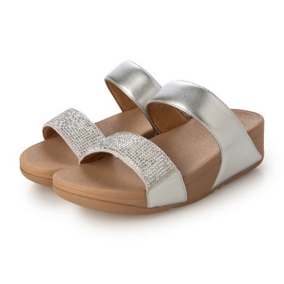 フィットフロップ fitflop LULU クリスタル エンベリッシュド スライド （Steeled Silver）