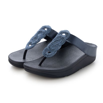 フィットフロップ fitflop FINO クリスタルツイスト メタリックトゥポスト サンダル （Metallic Cosmic Blue）