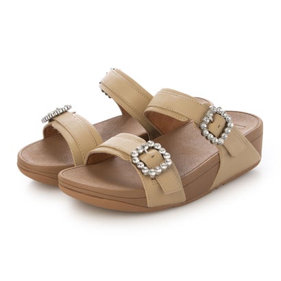 フィットフロップ fitflop LULU クリスタルバックル レザー スライド （Cappuccino）
