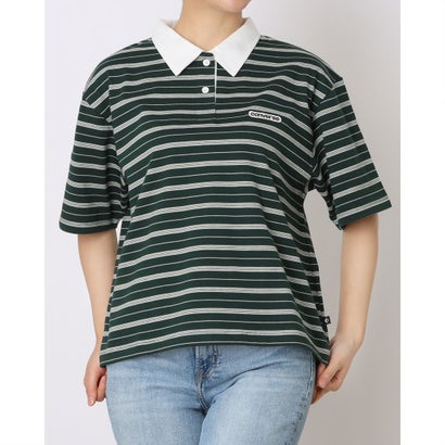 コンバース CONVERSE レディース 半袖ポロシャツ CLD HSTRIPE TOP L 42200332 （GREEN）