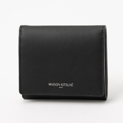 メゾンキツネ MAISON KITSUNE 住みか 稲荷 光の都市 三つ折り紙入れ （BLACK）