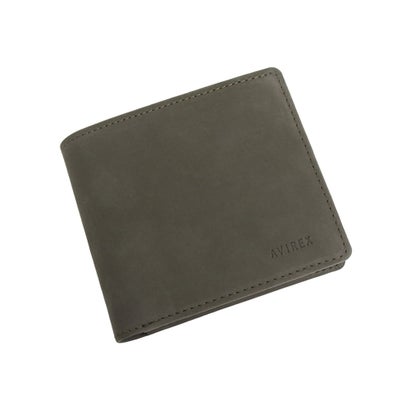アヴィレックス AVIREX 【AVIREX】スムースレザー 二つ折り財布 AX9503 （グリーン）