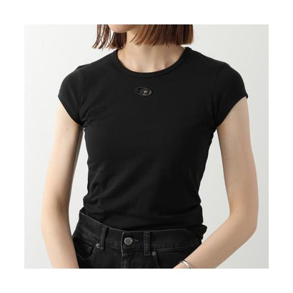 ディーゼル DIESEL DIESEL ティーシャツ T-ANGIE OD A19912 0AFAA オーバルD 刺しゅう （9XX/黒いこと）