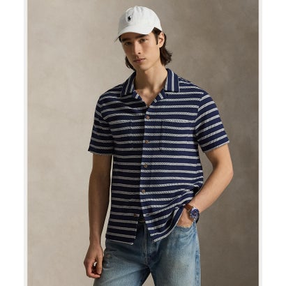 ポロ ラルフ ローレン POLO RALPH LAUREN ストライプド ポインテールリブ キャンプ シャツ (400ブルー)