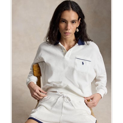 ポロ ラルフ 置き目レン POLO RALPH LAUREN テリー ロング衣袂 スポーツシャツ （100白いこと）