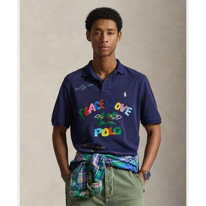 ポロ ラルフ ローレン POLO RALPH LAUREN クラシック フィット Peace Love Polo シャツ （400ブルー）