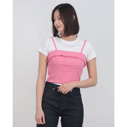 リナシメント RINASCIMENTO ツイードチェックビスチェ （var.Fuxia）
