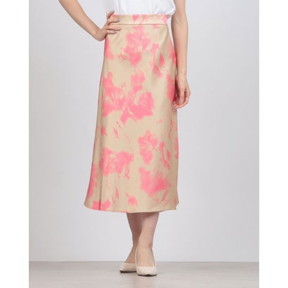 リナシメント RINASCIMENTO ぼかしフラワーフレアスカート （var.Rosa Camelia）