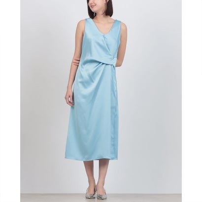 リナシメント RINASCIMENTO ドレープデザインサテンワンピース （Celeste Azzurro）