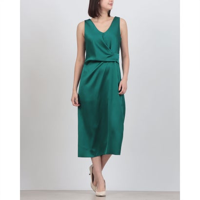 リナシメント RINASCIMENTO ドレープデザインサテンワンピース （Verde Reale）