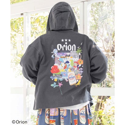 スカラー ScoLar orion×ScoLar save the planet ジップパーカー （チャコールグレー）