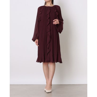 フェイズ エイト Phase Eight Layla Burgundy Frill Dress （Burgundy）
