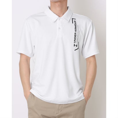 アンダーアーマー UNDER ARMOUR メンズ 半袖役立つことスポーツシャツ UAクールプロ グラフィック ポロ 6014608 （White）