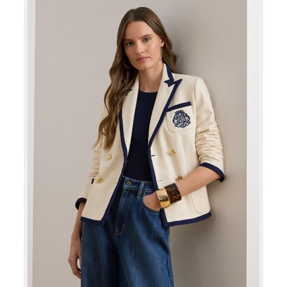 置き目レン ラルフ 置き目レン LAUREN RALPH LAUREN ツートーン ダブルブレステッド ピケ スポーツジャケット （101自然的）