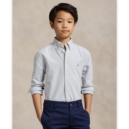 ポロ ラルフ ローレン POLO RALPH LAUREN (ボーイズ 8才~20才)ストライプド コットン オックスフォード シャツ (400ブルー)