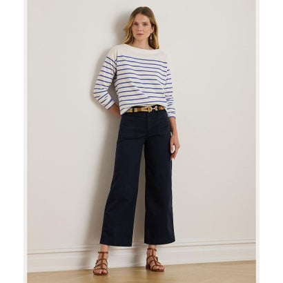 ローレン ラルフ ローレン LAUREN RALPH LAUREN ストレッチ チノ ワイドレッグ クロップド パンツ （410ネイビー）