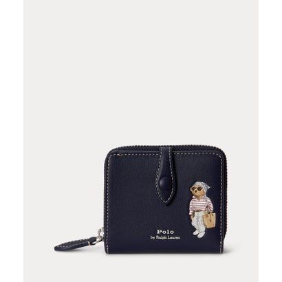 ポロ ラルフ 置き目レン POLO RALPH LAUREN Polo ベア なめし革 パウダーコンパクト ウォレット （410米国海軍）