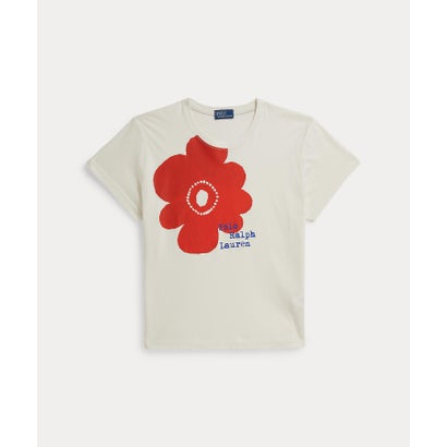 ポロ ラルフ ローレン POLO RALPH LAUREN シュランケン フィット フローラル ロゴ ジャージー Tシャツ （100ホワイト）
