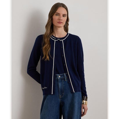 ローレン ラルフ ローレン LAUREN RALPH LAUREN ツートーン コットンモダール カーディガン （400ブルー）