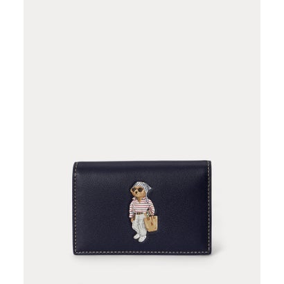 ポロ ラルフ 置き目レン POLO RALPH LAUREN Polo ベア なめし革 下げ翼 歌留多 入れもの （410米国海軍）