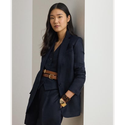 置き目レン ラルフ 置き目レン LAUREN RALPH LAUREN リネン雑ぜ合わせる ツイル スポーツジャケット （410米国海軍）