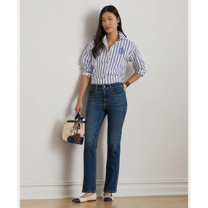 ローレン ラルフ ローレン LAUREN RALPH LAUREN ハイライズ ストレート アンクル ジーンズ （400ブルー）