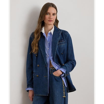 置き目レン ラルフ 置き目レン LAUREN RALPH LAUREN ダブルブレステッド ジーンズ スポーツジャケット （400青み）
