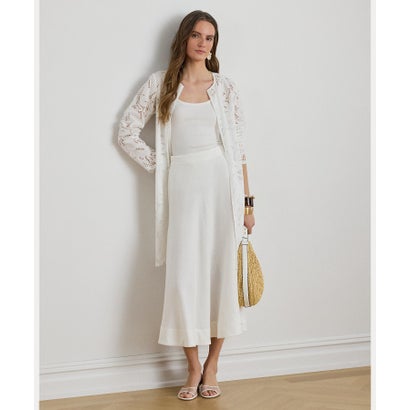 ローレン ラルフ ローレン LAUREN RALPH LAUREN リネン Aライン ミディ スカート （100ホワイト） 21,560円