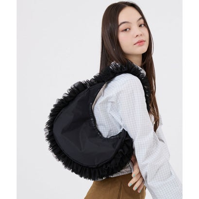 レスポートサック LeSportsac RUFFLE ZIP HOBO (ブラックレースラッフル)|LOCOMALL(ロコンド公式ストア)
