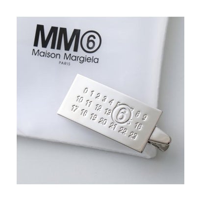 エムエムシックス メゾン マルジェラ MM6 Maison Margiela MM6 ヘアクリップ SM6TW0014 P8860 ナンバリングロゴ （951/シルバー）
