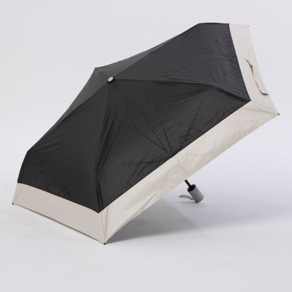 カシュネ cache nez 【晴雨兼用 日傘 UVカット率・遮光率100％生地使用 】PU軽量バイカラー自動開閉折りたたみ傘 （BK）