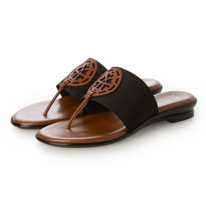 イタリアンシューメーカーズ ITALIAN SHOEMAKERS エラスティックベルトトングサンダル （ダークブラウンコンビ）