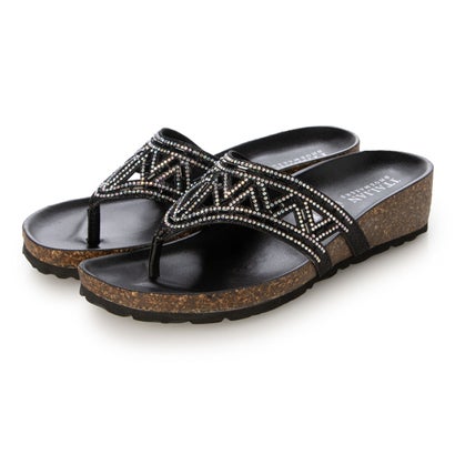 イタリアンシューメーカーズ ITALIAN SHOEMAKERS ホットフィックスフットベットトングサンダル （黒いこと）