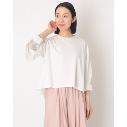 エグランティーヌ EGLANTINE 異原料品うつり変わりバックシャンカットソー （象牙色） レディースファッション-Tシャツ・カットソー-トップス