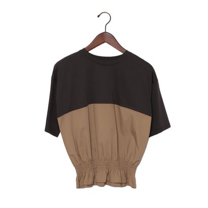 アンナニコラ Anna Nicola 裾シャーリングクロップドトップス （チャコールグレー） 7,518円