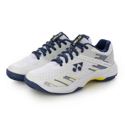 ヨネックス YONEX パワークッションカスケードアクセル バドミントンシューズ (100 ホワイト×ネイビー)|LOCOMALL(ロコンド公式ストア)